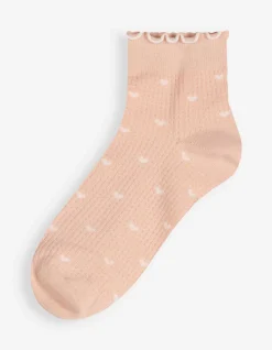 Socken - Herzen - rosa