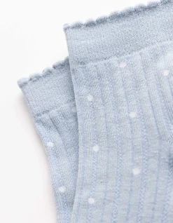 Socken - Punktemuster - hellblau