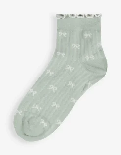 Socken - Schleifen - grün