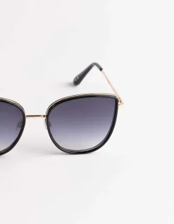 Sonnenbrille - cateye - schwarz