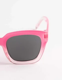 Sonnenbrille - eckig - pink