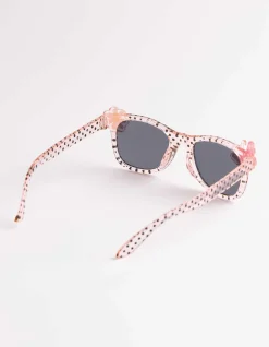 Sonnenbrille - eckig - rosa