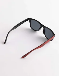 Sonnenbrille - eckig - rot