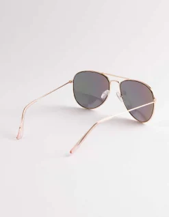 Sonnenbrille - Pilotenform - goldfarben