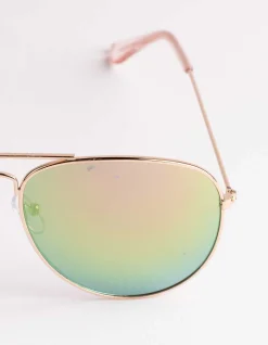 Sonnenbrille - Pilotenform - goldfarben