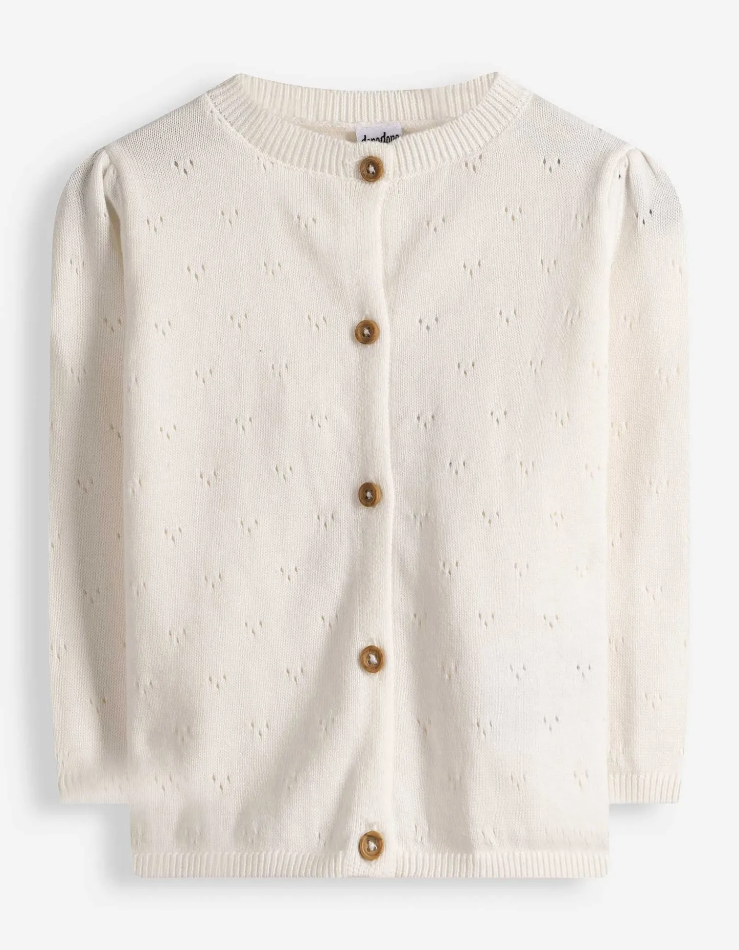 Strickjacke - Baumwolle - weiß
