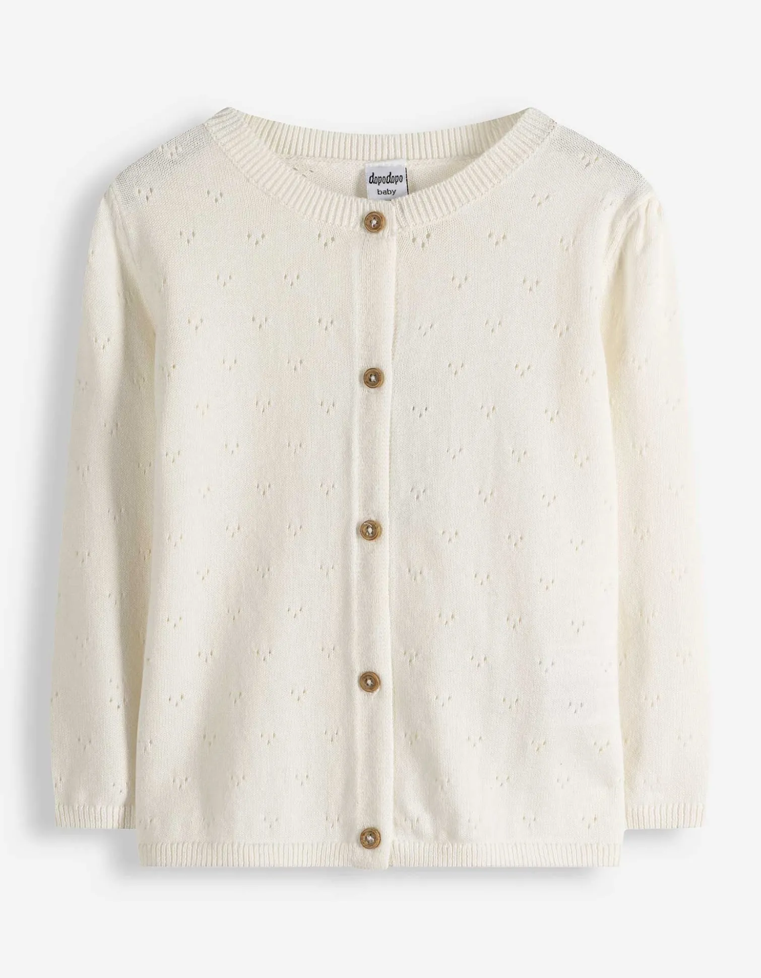 Strickjacke - Baumwolle - weiß
