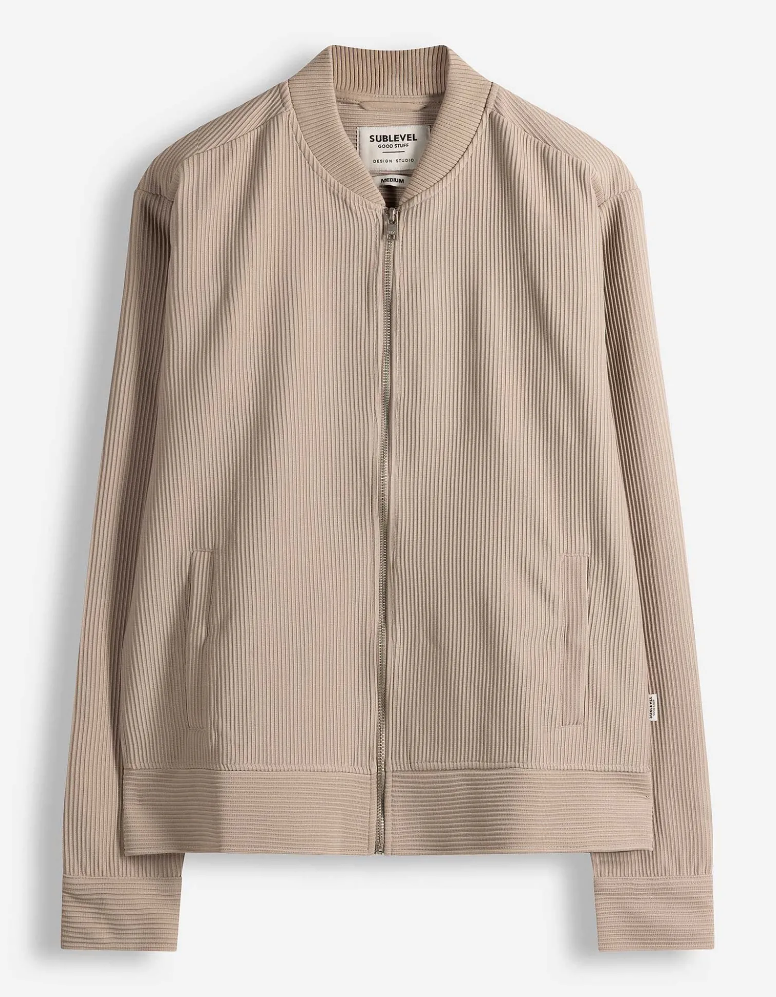 Strickjacke - einfarbig - beige