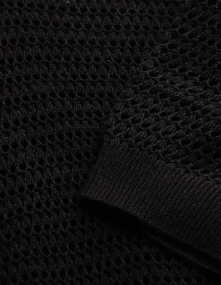 Strickpullover - Baumwoll-Mix - schwarz
