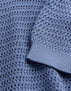 Strickpullover - Baumwoll-Mix - dunkelblau