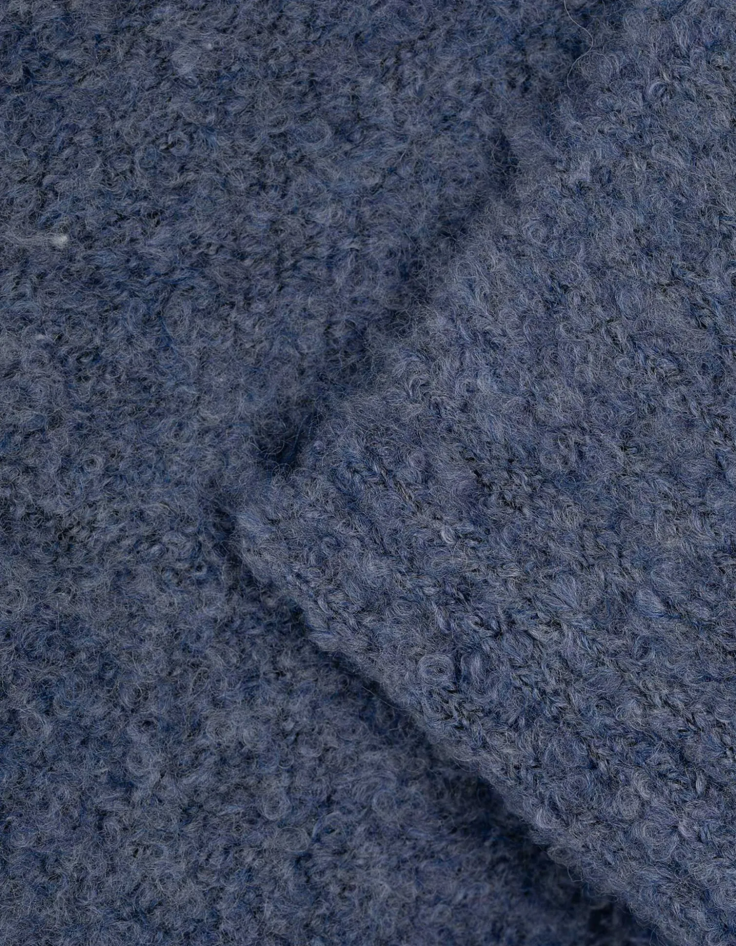 Strickpullover - Überschnittene Schultern - blau