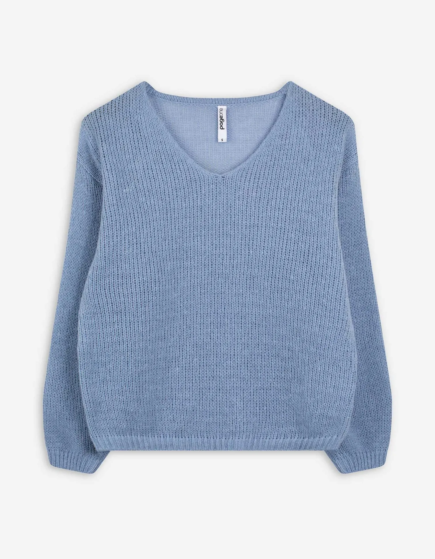 Strickpullover - V-Ausschnitt - dunkelblau