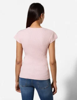 Strickshirt - Viskose-Mix - rosa