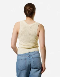 Stricktop - Knopfleiste - weiß