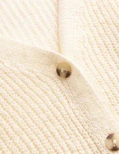 Stricktop - Knopfleiste - weiß