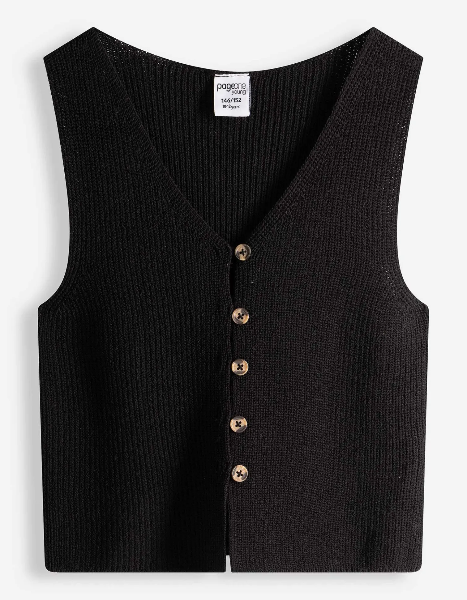 Stricktop - Zierknöpfe - schwarz
