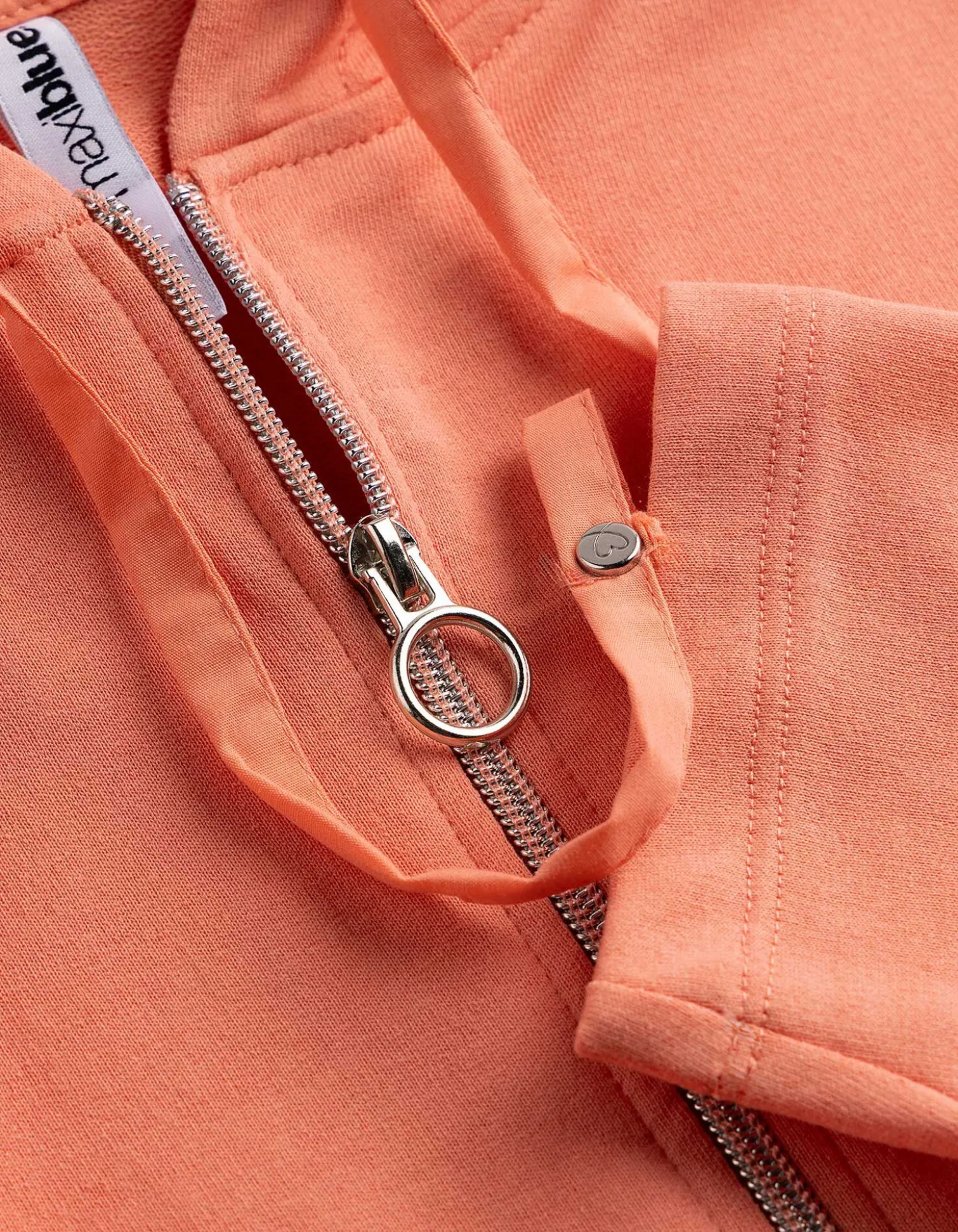 Sweatjacke - Baumwoll-Mix - hellrot