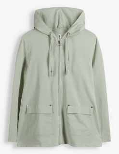 Sweatjacke - Baumwoll-Mix - grau