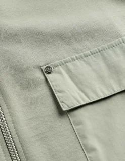 Sweatjacke - Baumwoll-Mix - grau