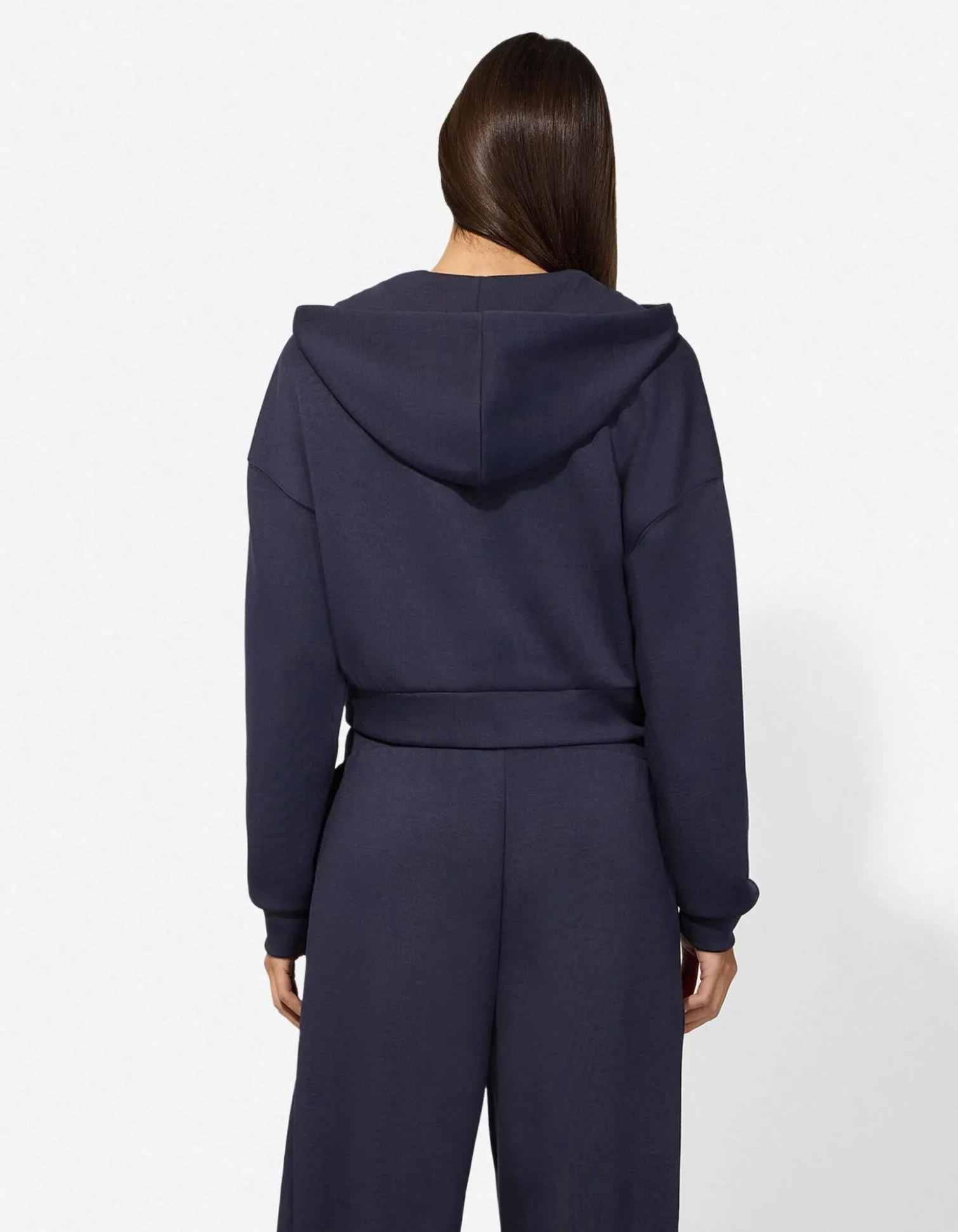 Sweatjacke - Cropped - dunkelblau