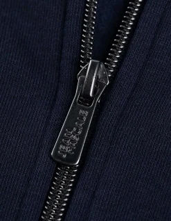 Sweatjacke - einfarbig - dunkelblau