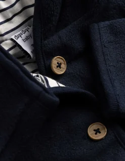 Sweatjacke - Fleece - dunkelblau