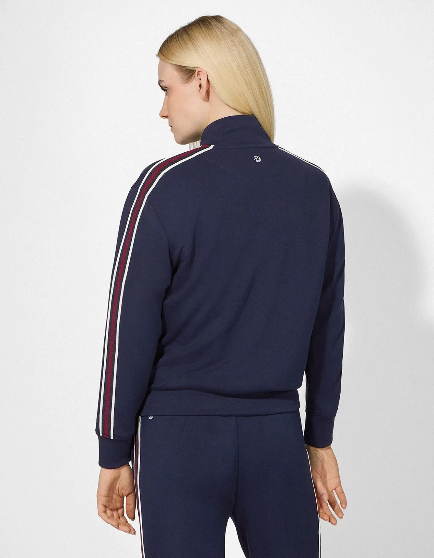 Sweatjacke - Galonstreifen - dunkelblau