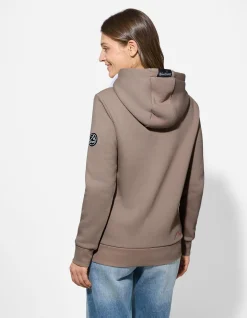 Sweatjacke - Print - beige
