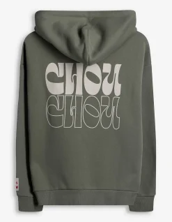 Sweatjacke - Print - grün