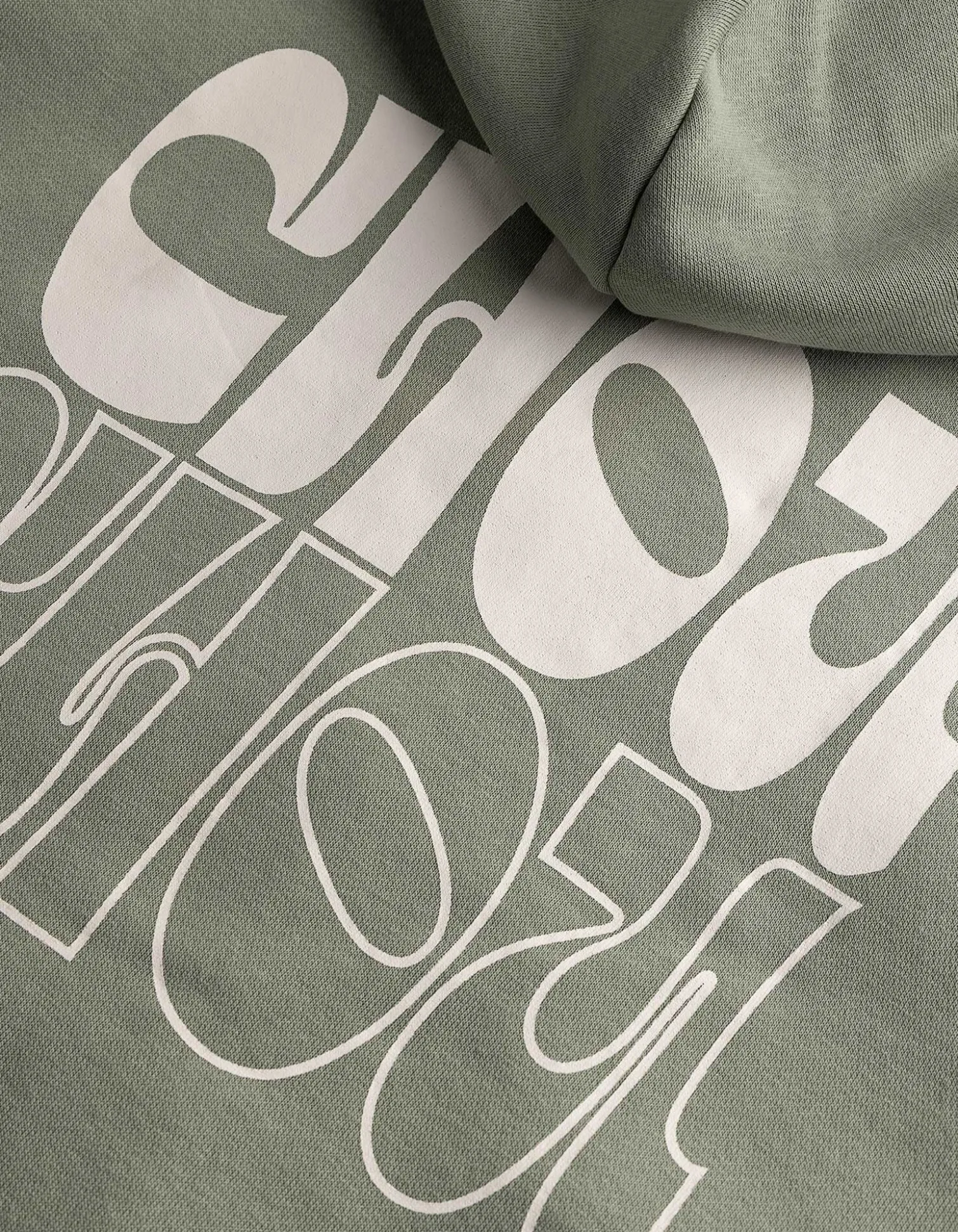 Sweatjacke - Print - grün