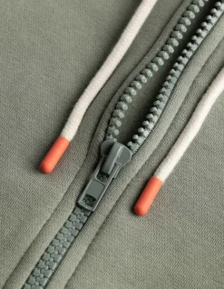 Sweatjacke - Print - grün