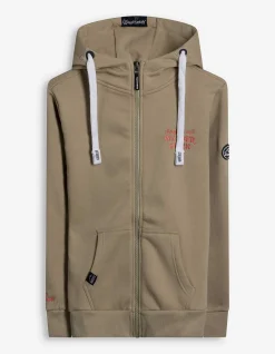 Sweatjacke - Print - hellgrün