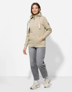 Sweatjacke - Print - hellgrün