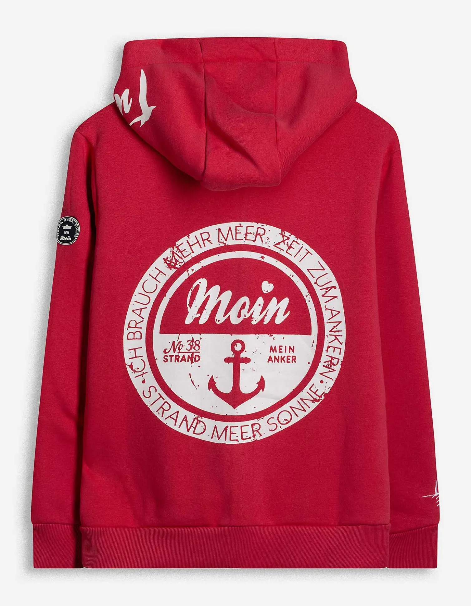 Sweatjacke - Print - rot