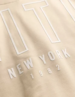 Sweatjacke - Rückenprint - Beige