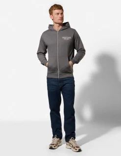 Sweatjacke - Rückenprint - dunkelgrau