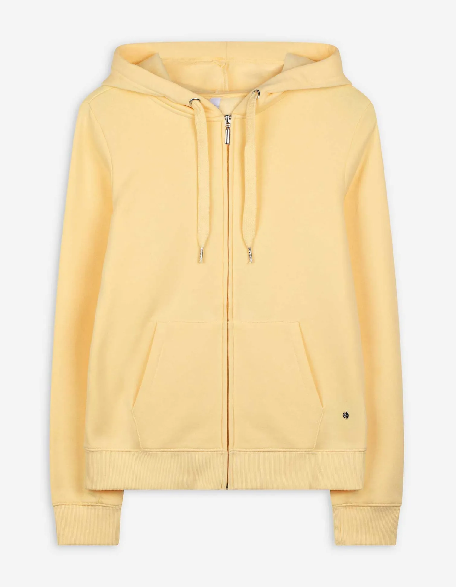 Sweatjacke - Regular Fit - hellgelb