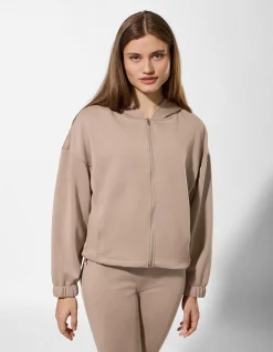 Sweatjacke - Scuba - beige