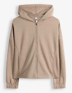 Sweatjacke - Scuba - beige
