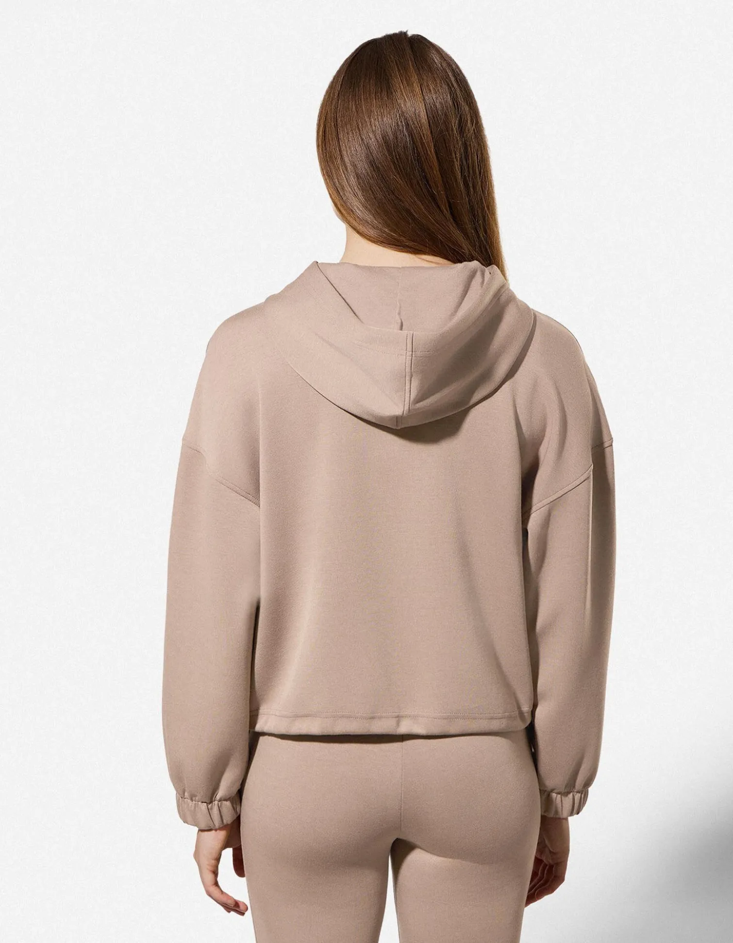 Sweatjacke - Scuba - beige