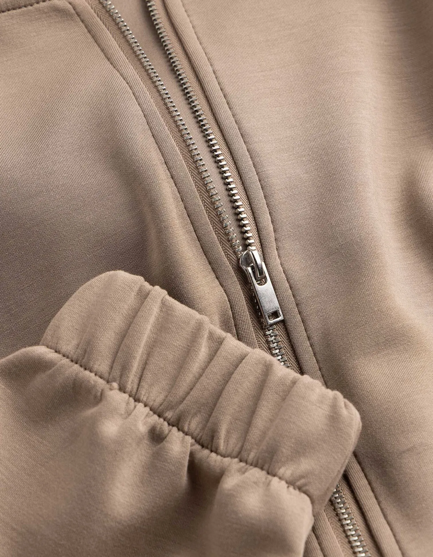 Sweatjacke - Scuba - beige