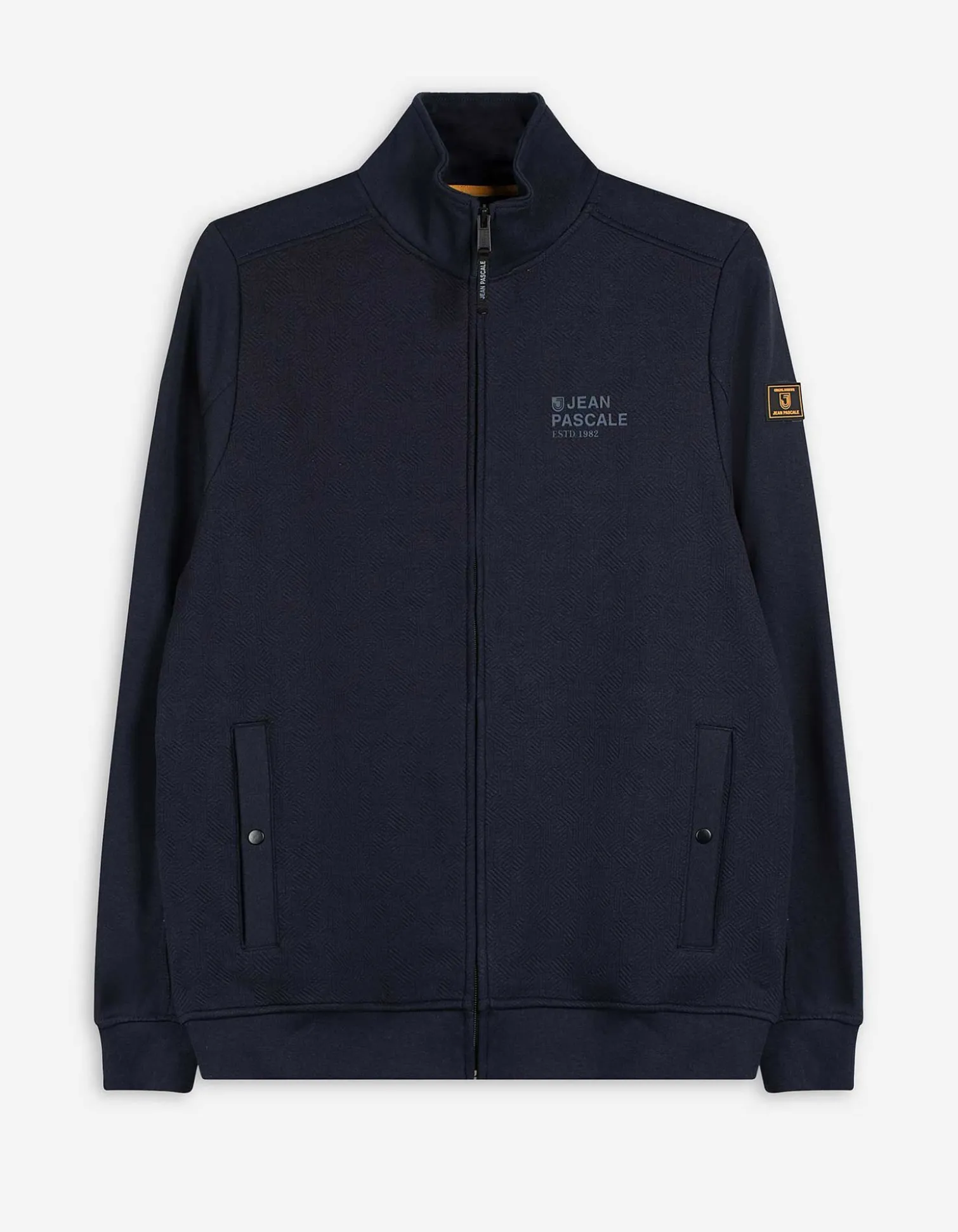 Sweatjacke - Stehkragen - dunkelblau
