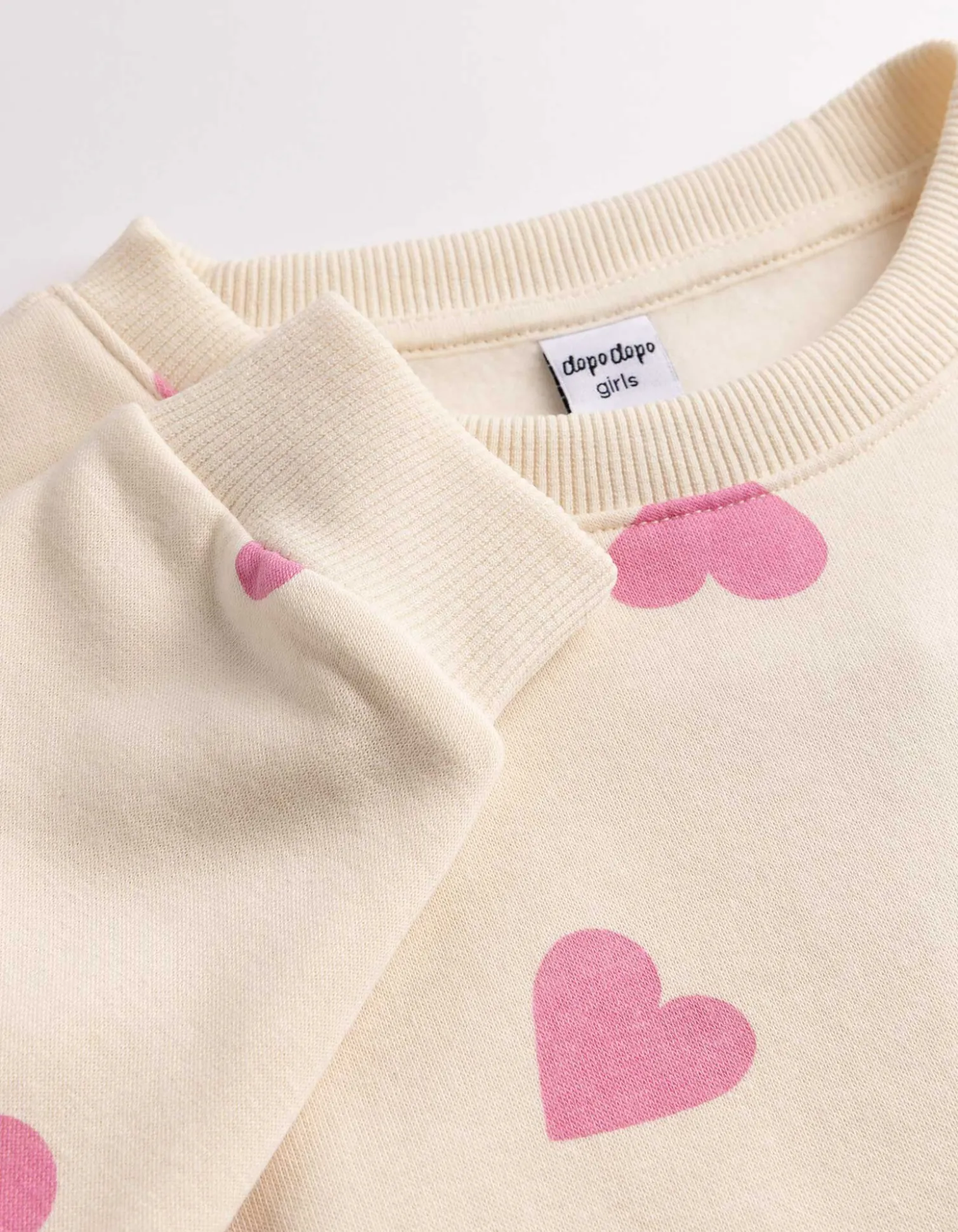 Sweatshirt - Allover-Muster - beige