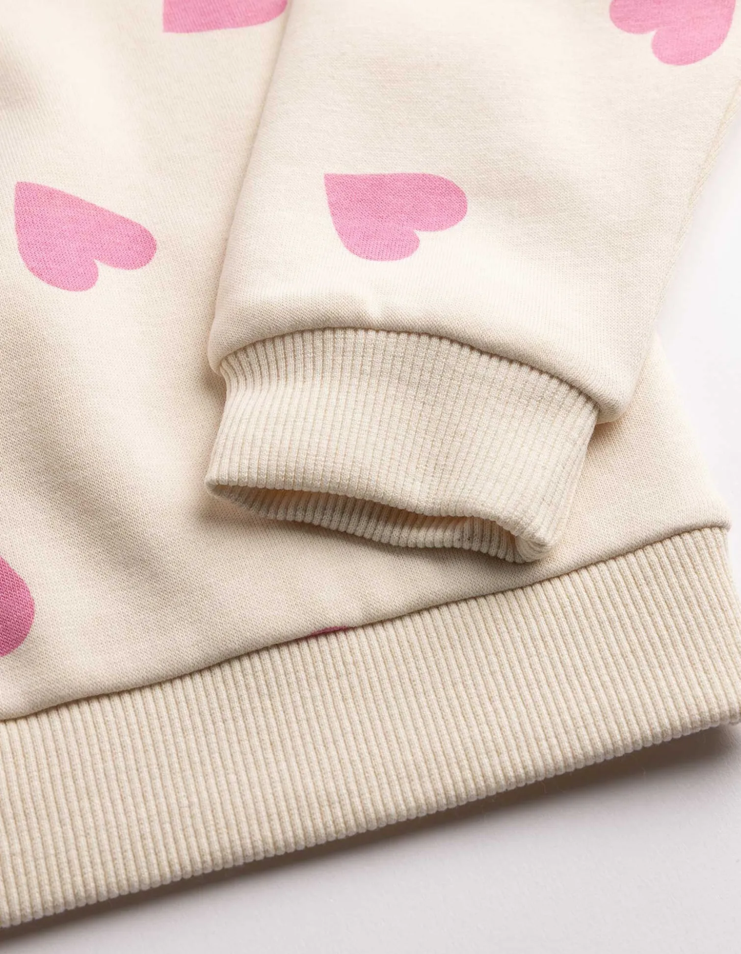 Sweatshirt - Allover-Muster - beige