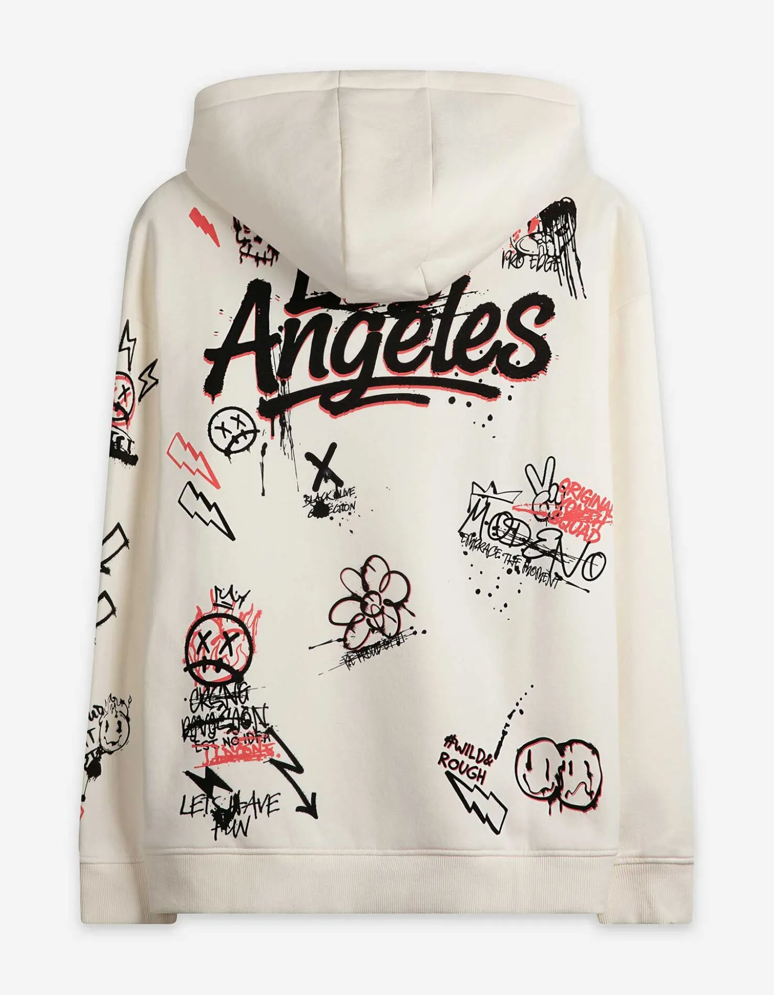 Sweatshirt - Allover-Print - weiß