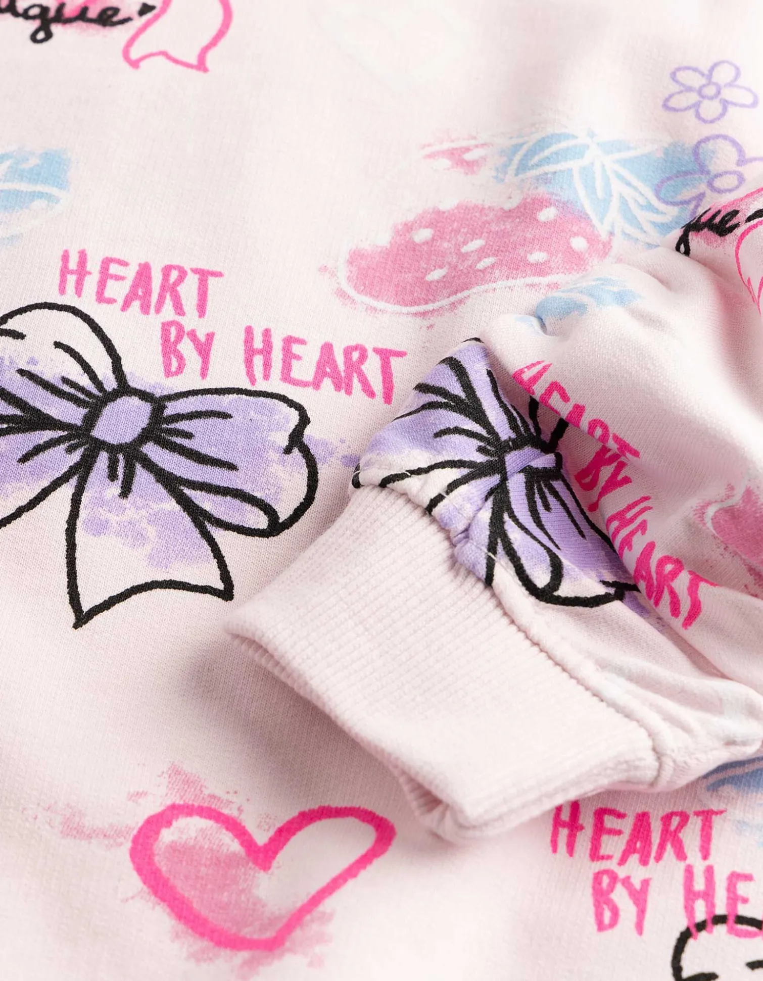 Sweatshirt - Allover-Print - rosa