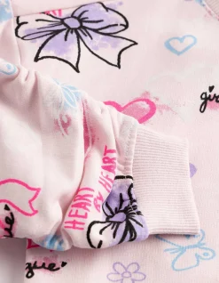 Sweatshirt - Allover-Print - rosa