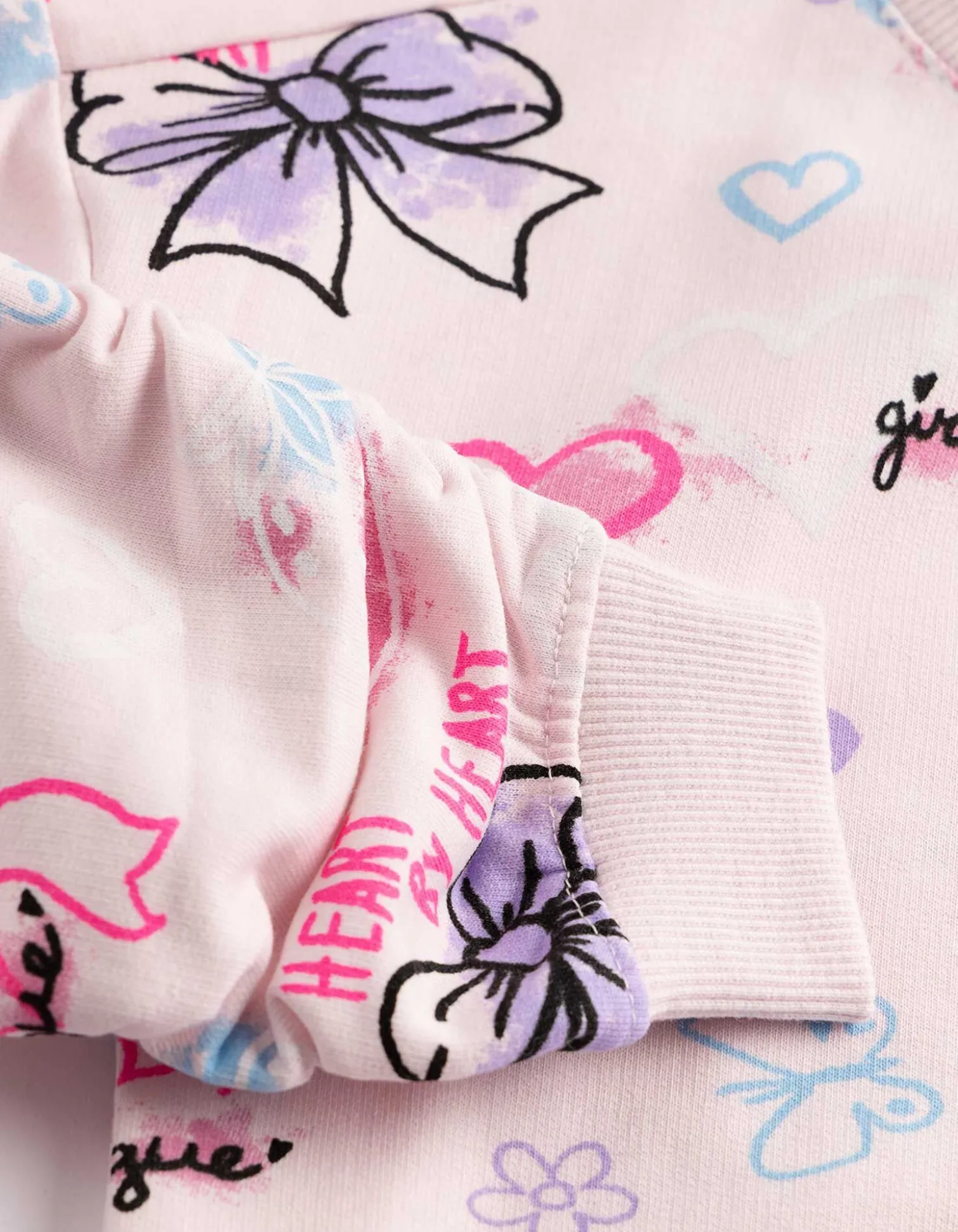 Sweatshirt - Allover-Print - rosa