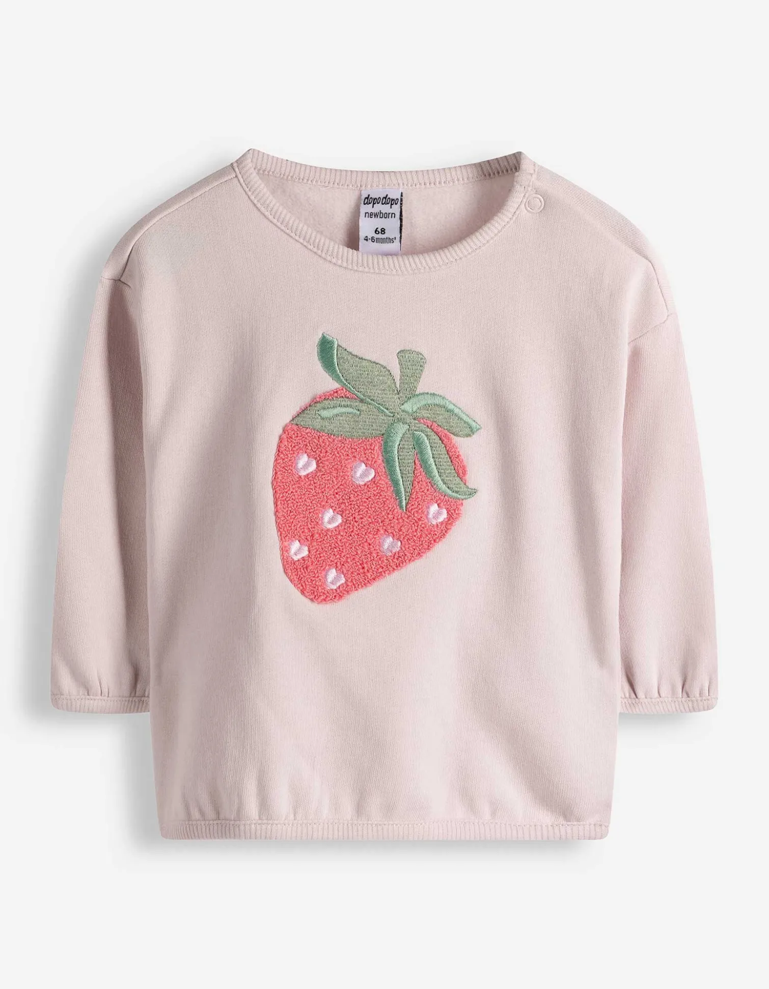 Sweatshirt - Applikation - rosa