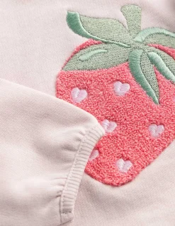 Sweatshirt - Applikation - rosa